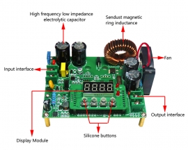 DC-DC Buct Converter 720W 12A Step Down Power Supply Module 10V-65V to 0-60V Voltage Regulator LED Display